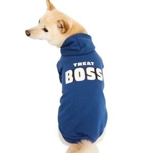 YOULY Treat Boss Blue Dog Hoodie, Large
